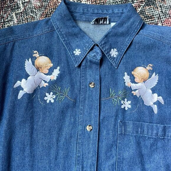 Vintage denim button down shirt - Picture 3 of 3